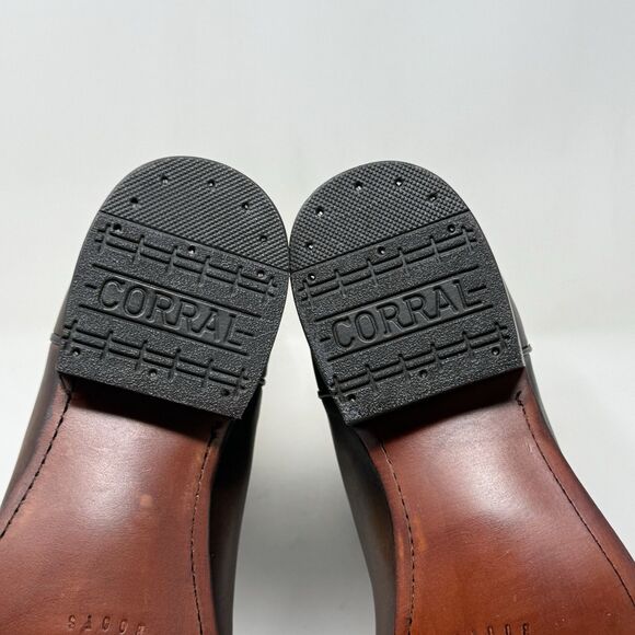 Corral A4068 Cowboy Roper Boots Mens 10 EE Brown Cow Leather Mid Calf Western - Picture 14 of 15